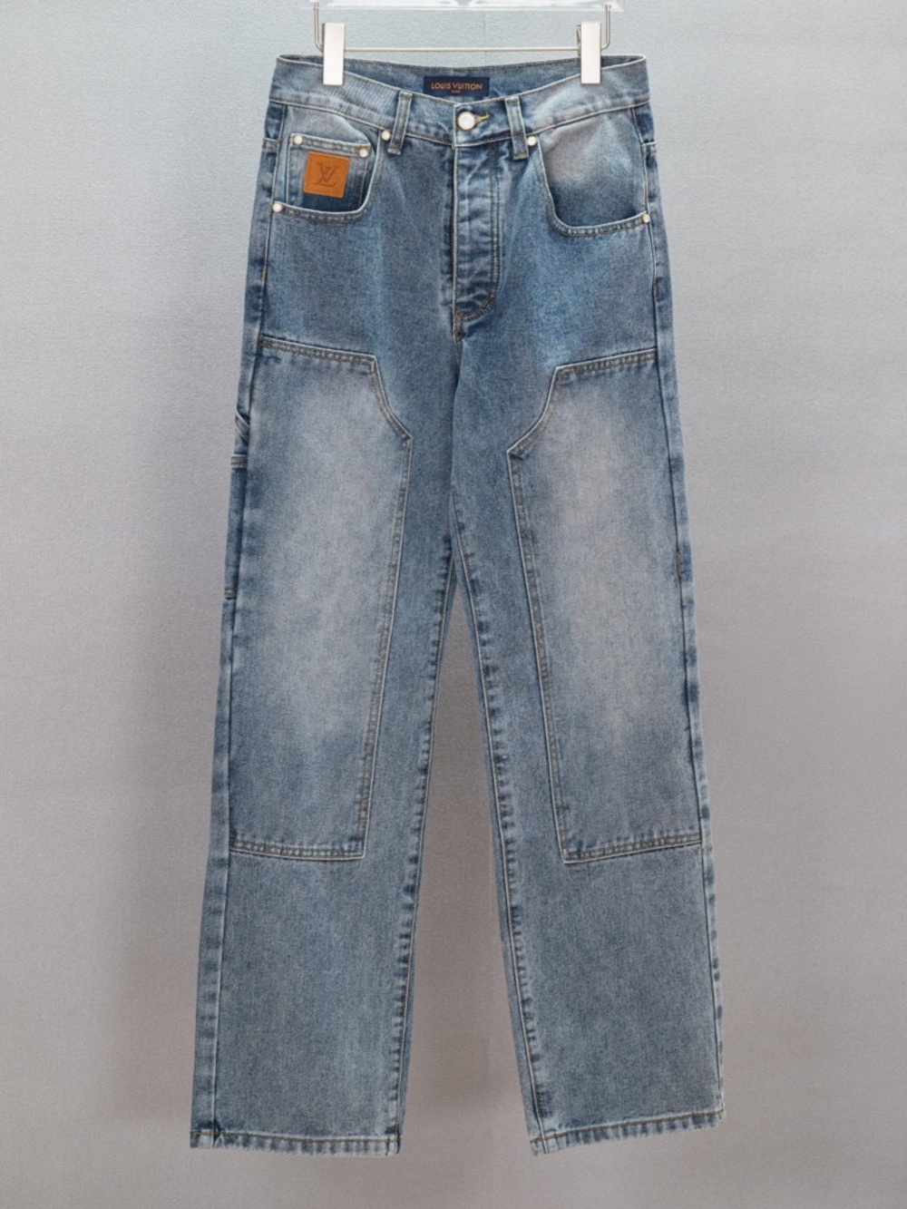 Louis Vuitton Men’s Washed Blue Relaxed Carpenter Jeans